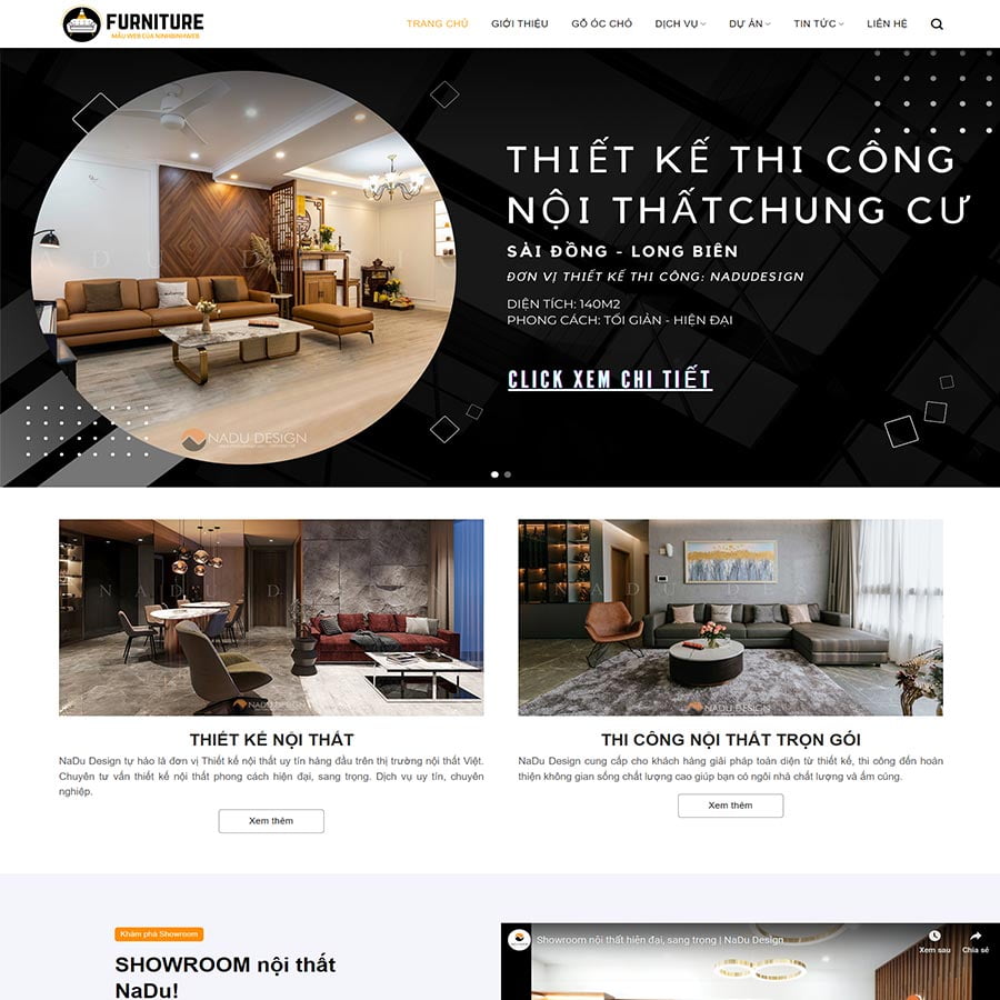 Mẫu website nội thất 30
