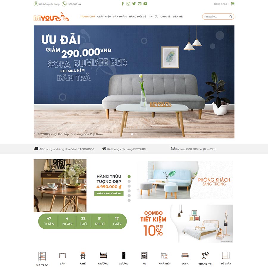 Mẫu website nội thất 31