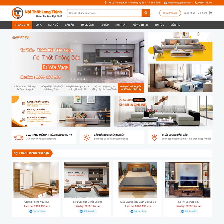 Mẫu website nội thất 37