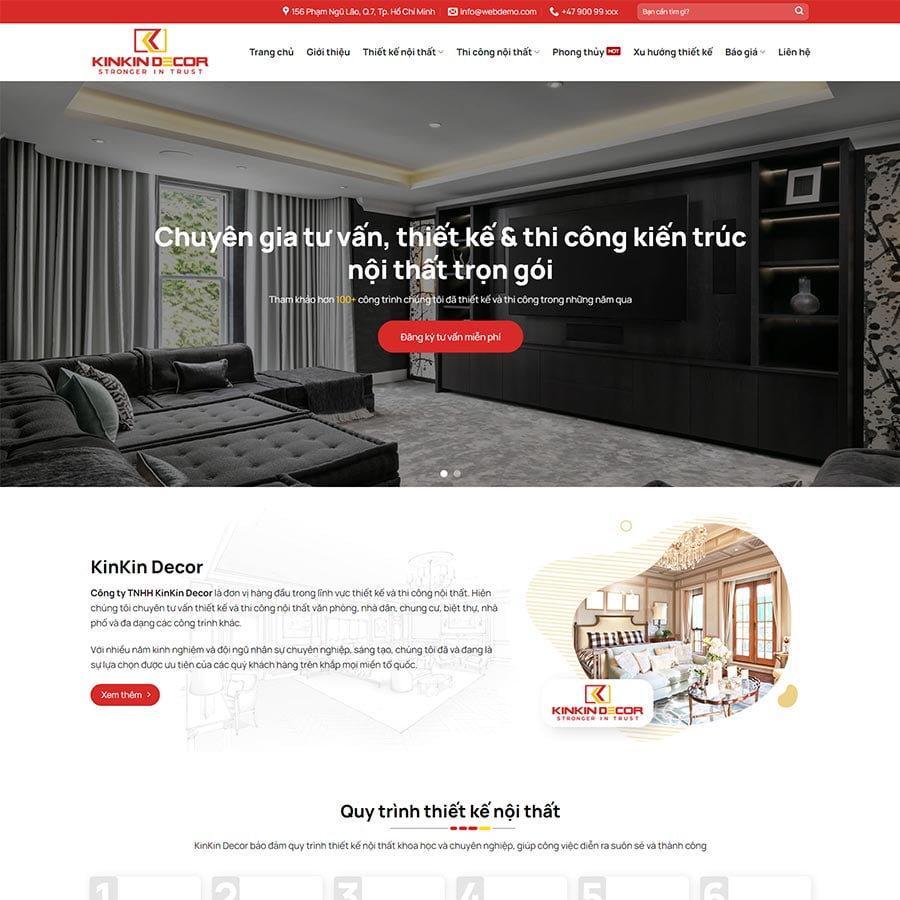 Mẫu website nội thất 43