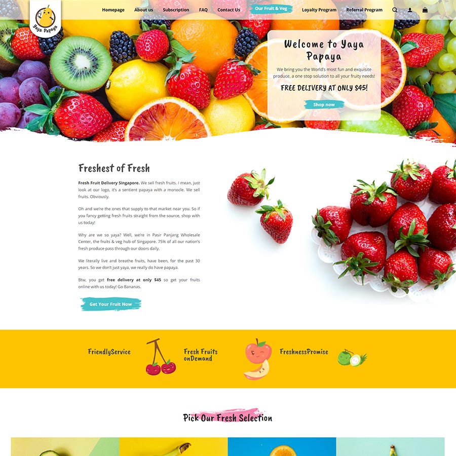 Mẫu website nông sản 04