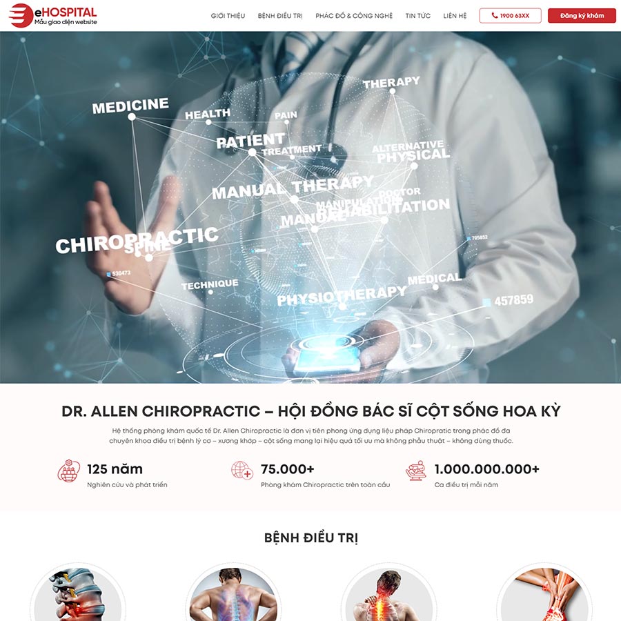Mẫu website phòng khám đa khoa 03