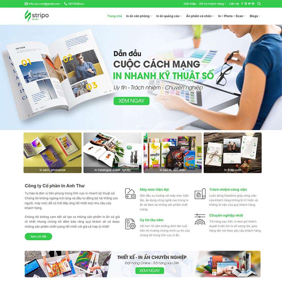 Mẫu website dịch vụ in ấn, thiết kế 04