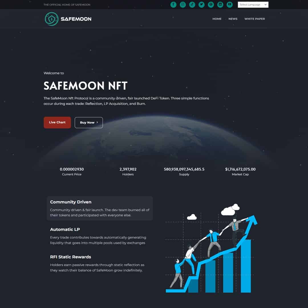 Mẫu website Landing page giới thiệu tiền điện tử &#8211; crypto 01