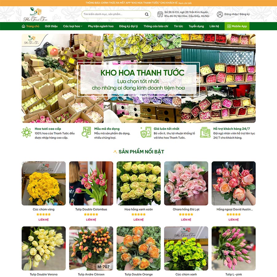 Mẫu website cửa hàng bán hoa 05
