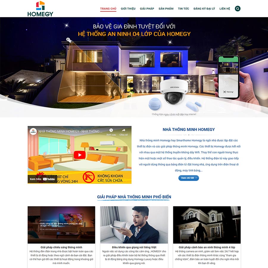 Mẫu website nhà thông minh, smarthome 02