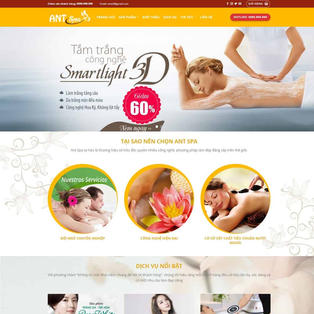 Mẫu website Spa làm đẹp 05