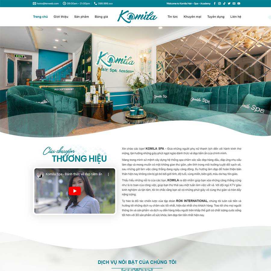 Mẫu website Spa, làm đẹp 07