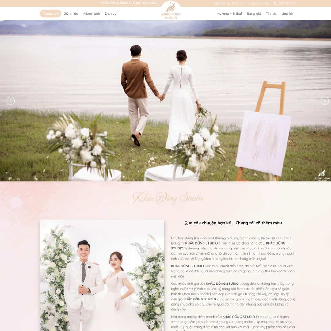 Mẫu website dịch vụ studio, chụp ảnh cưới 01