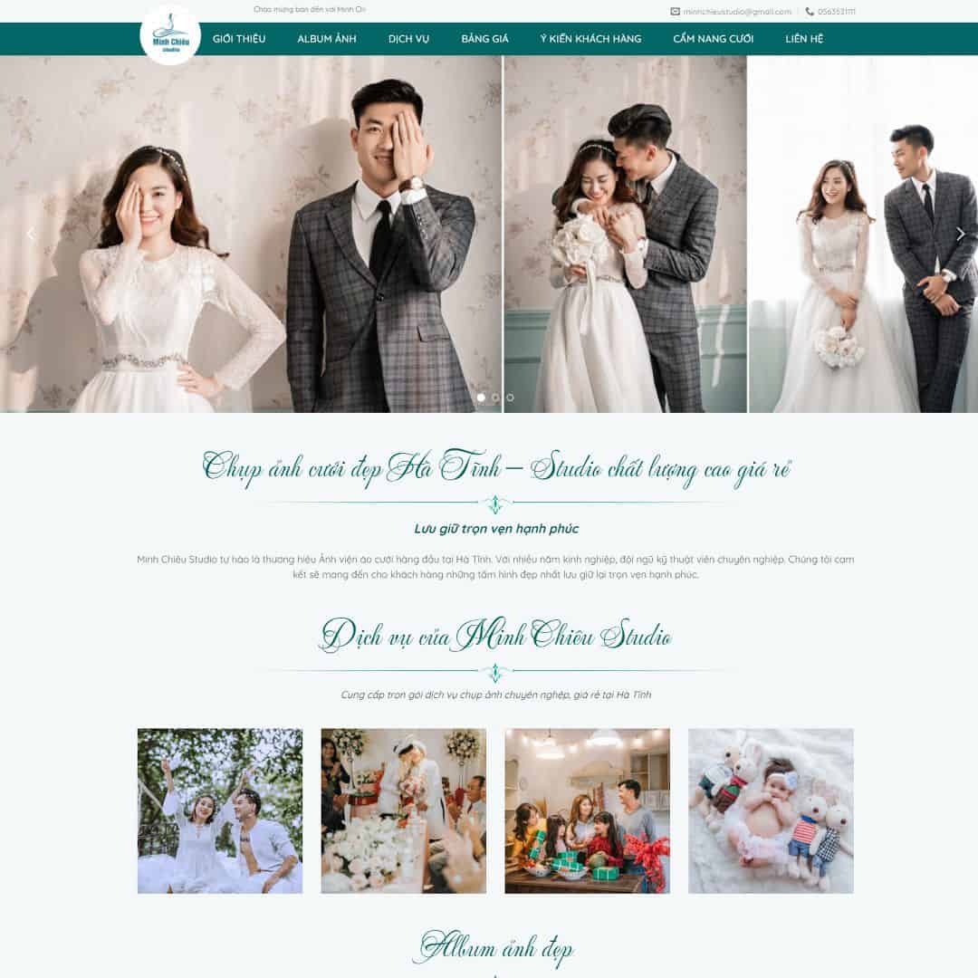 Mẫu website dịch vụ studio, chụp ảnh cưới 02