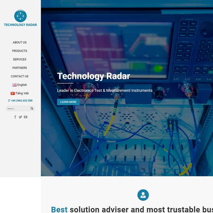 Mẫu website công ty bán thiết bị điện tử