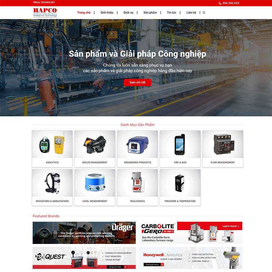 Mẫu website bán thiết bị điện tử 02