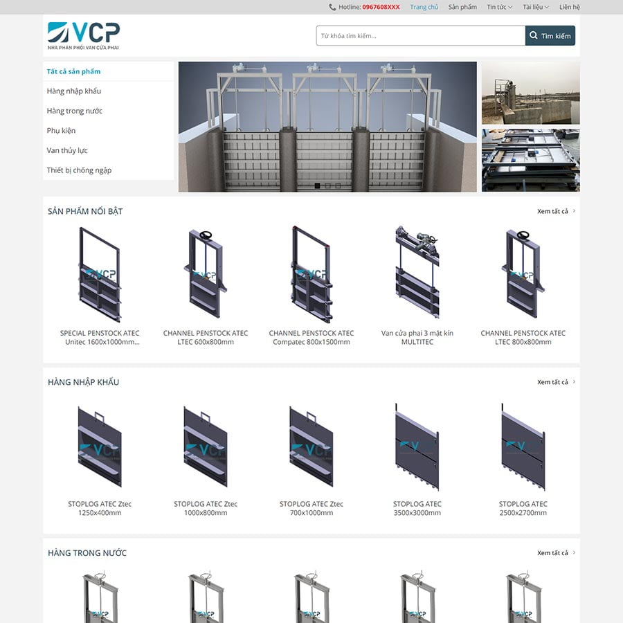 Mẫu website thiết bị công nghệp 02