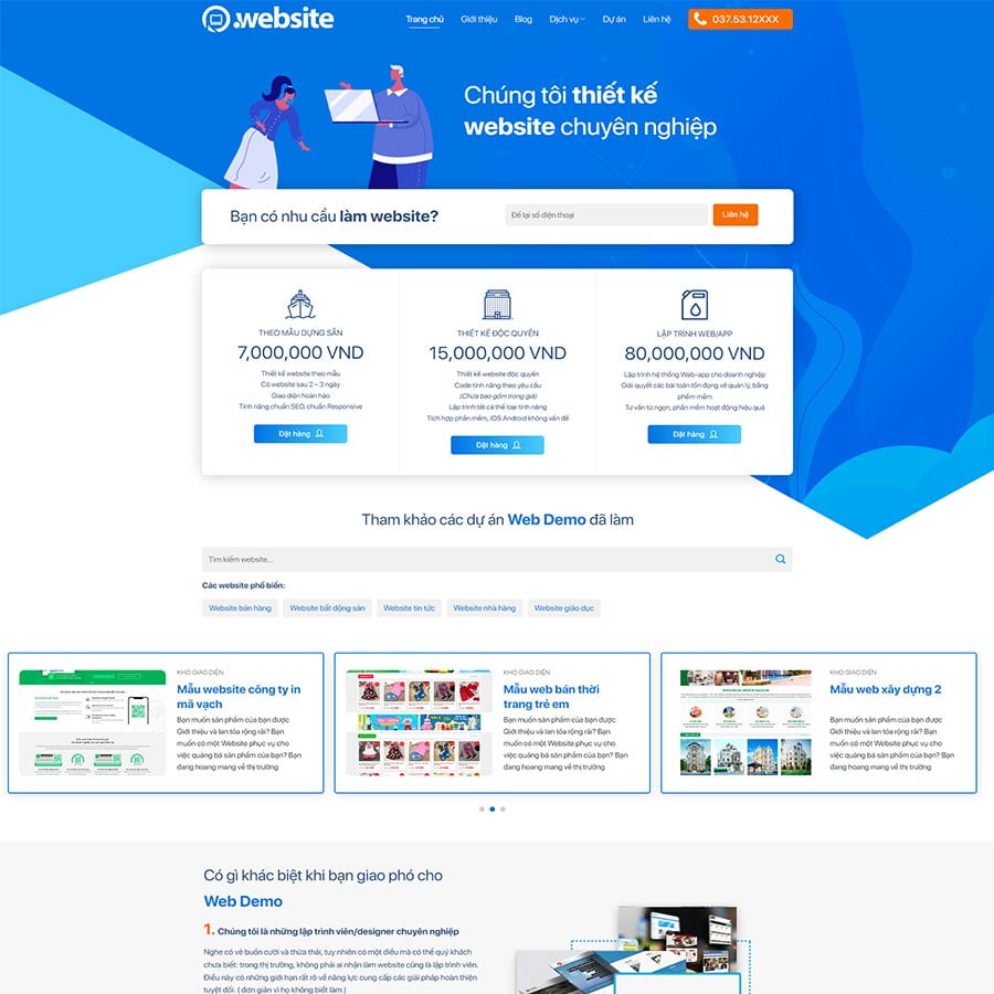 Mẫu website công ty thiết kế Website 04