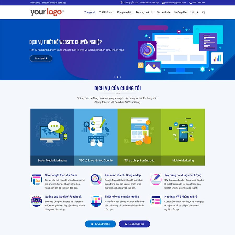 Mẫu website công ty thiết kế website 05