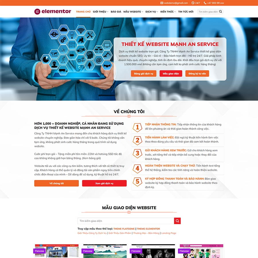 Mẫu website công ty thiết kế website 06