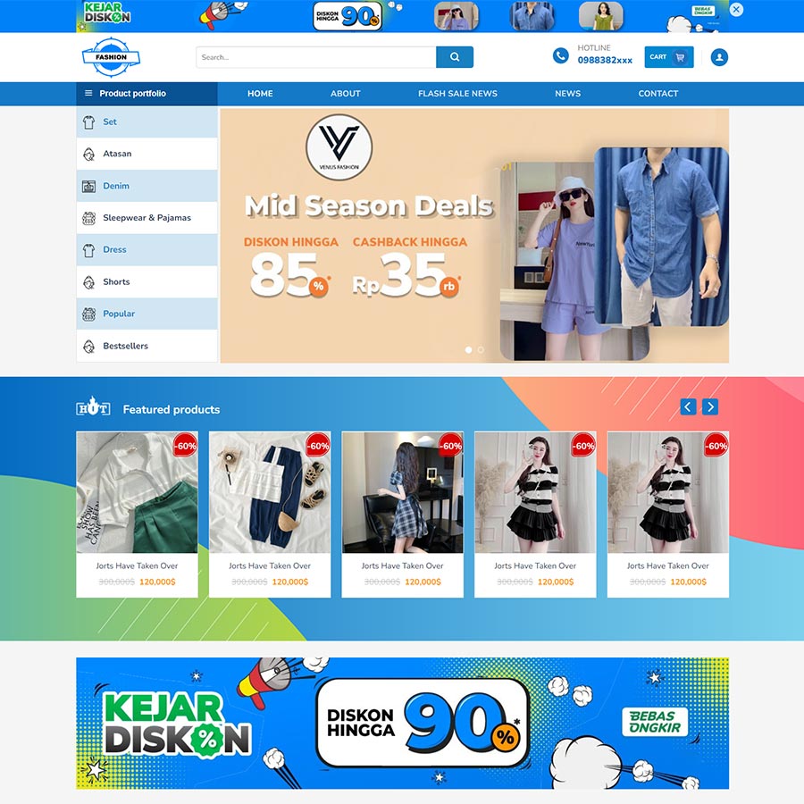 Mẫu website thời trang 10