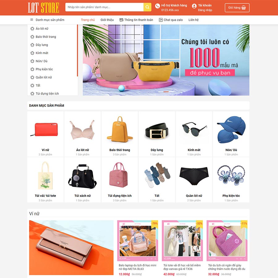 Mẫu website thời trang 09