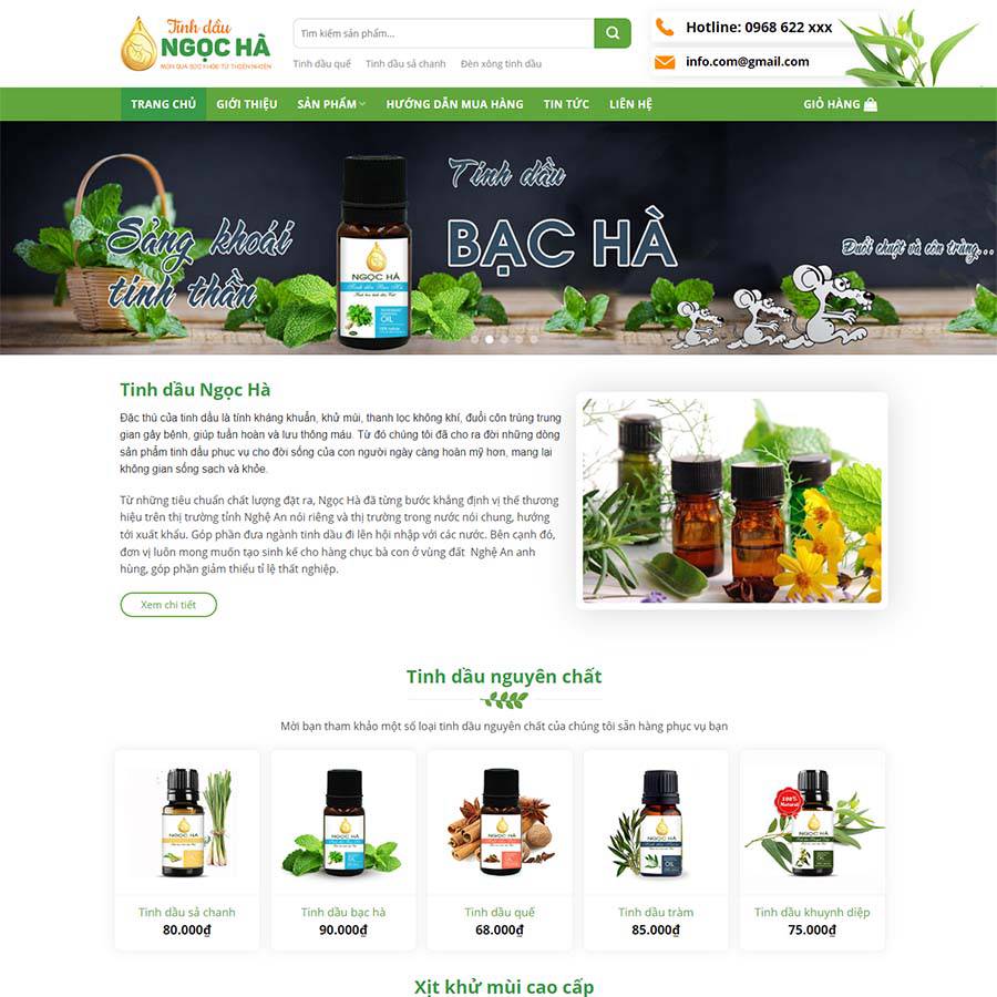 Mẫu website thực phẩm chức năng 22
