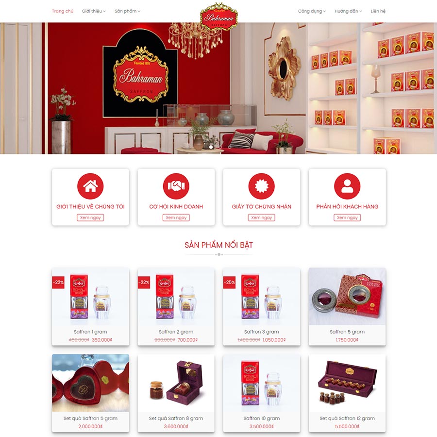 Mẫu website thực phẩm 24