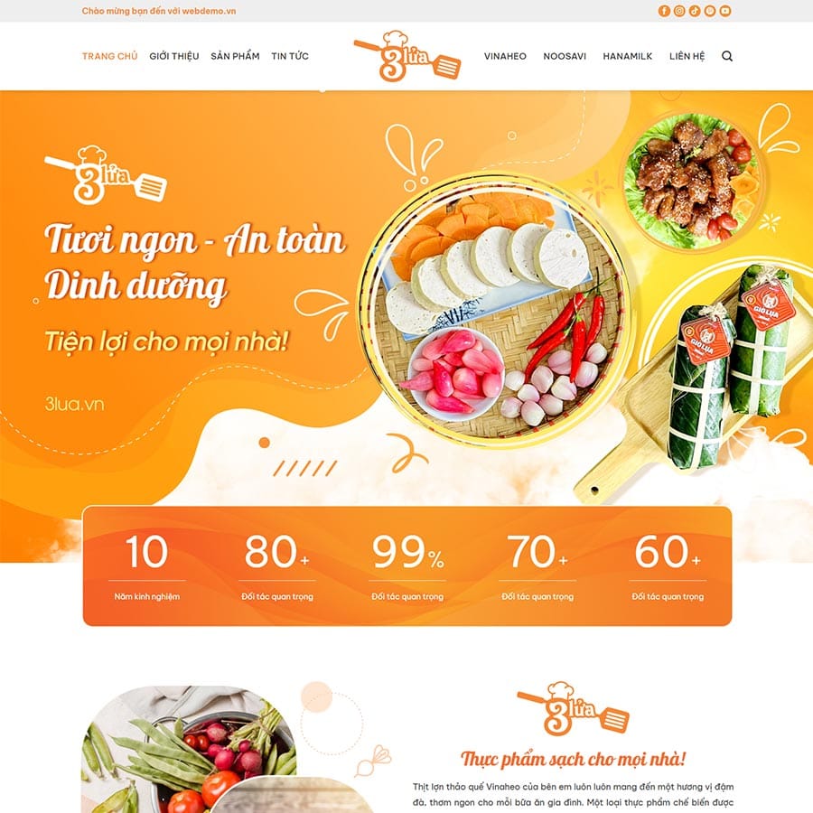 Mẫu website thực phẩm sạch 29