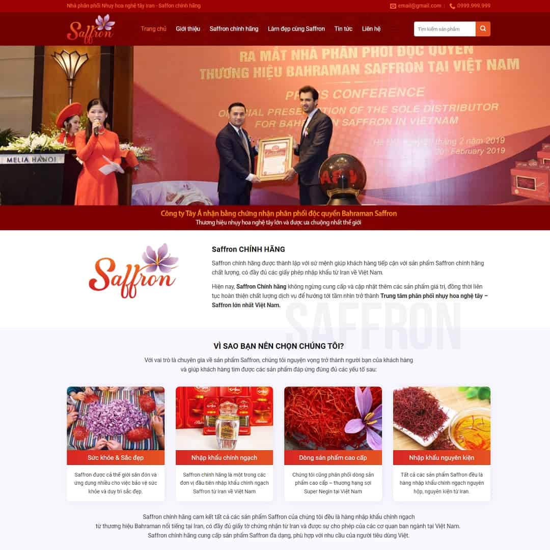 Mẫu website thực phẩm chức năng 06