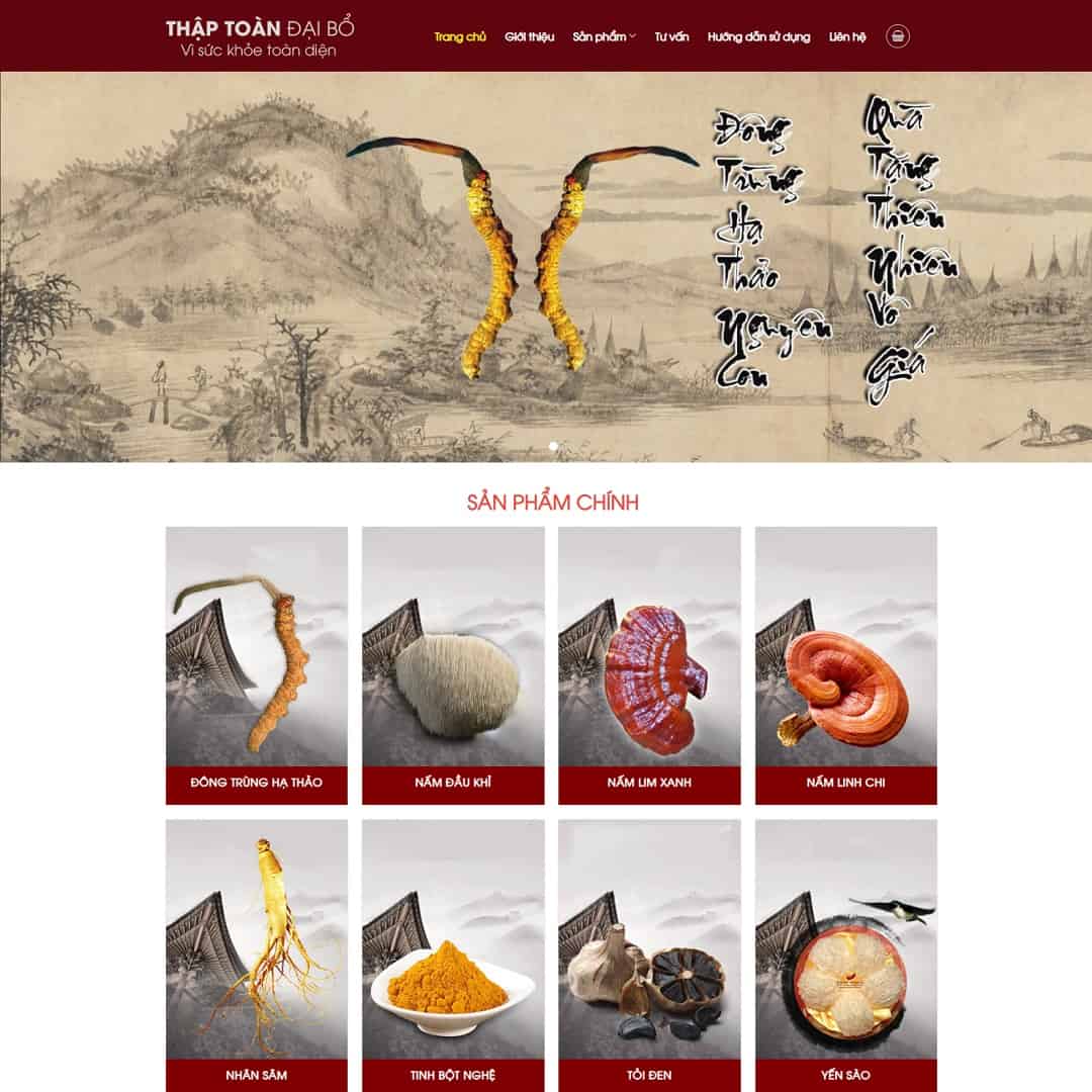 Mẫu website thực phẩm chức năng 07