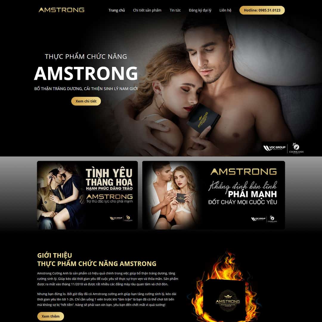 Mẫu website thực phẩm chức năng 03