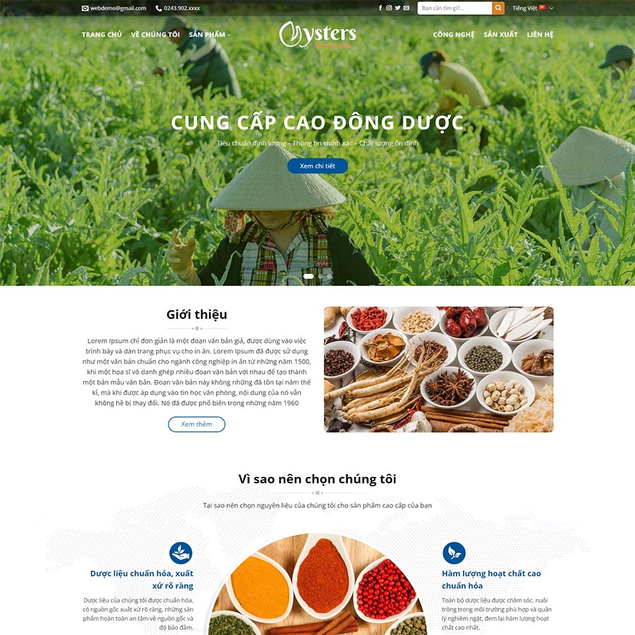 Mẫu website thực phẩm chức năng 23