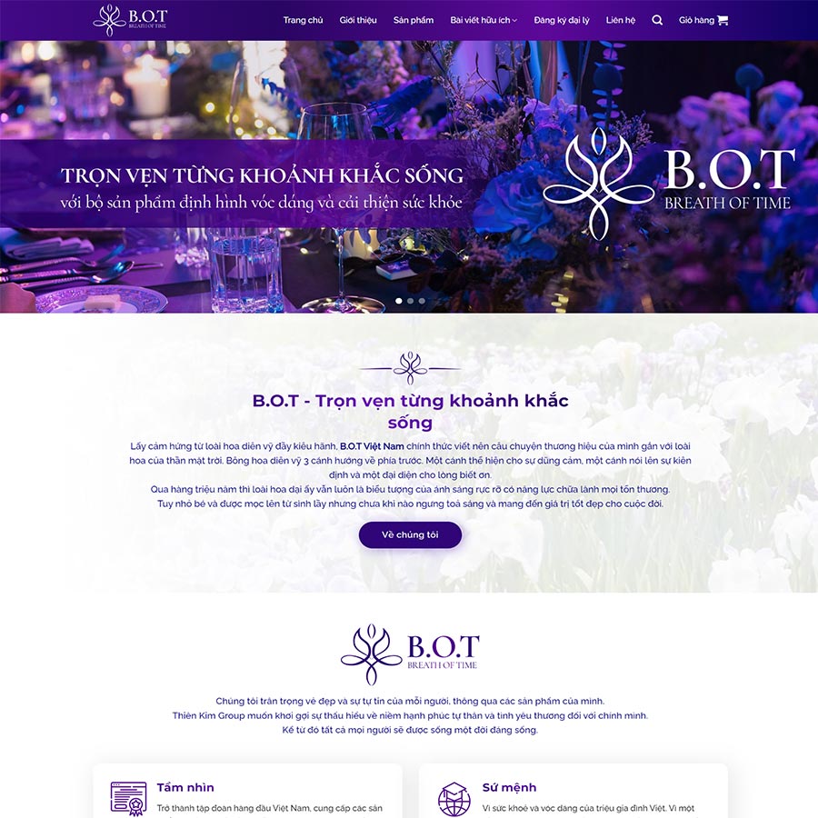 Mẫu website thực phẩm chức năng 24