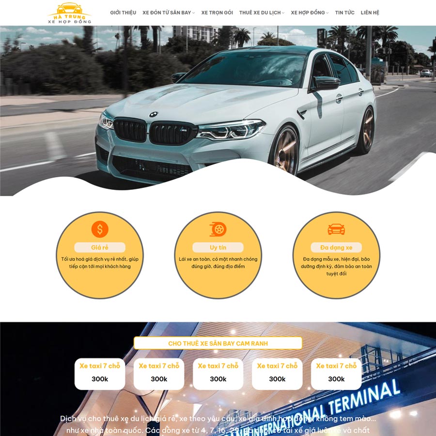 Mẫu website dịch vụ thuê xe 06