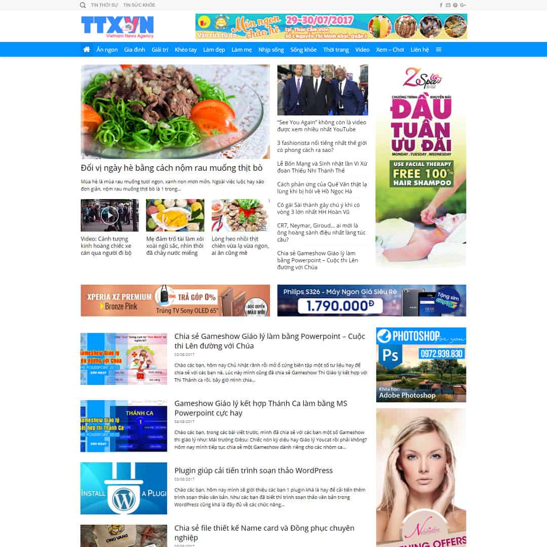 Mẫu website tin tức 01