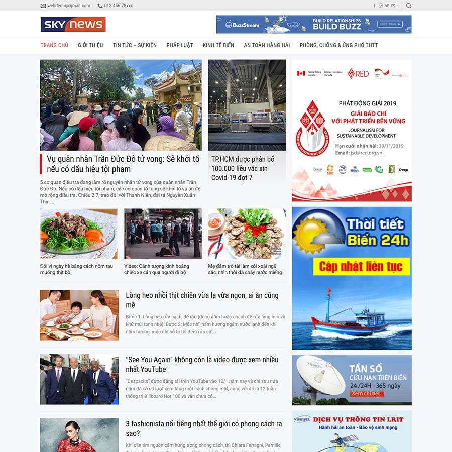 Mẫu website tin tức 17