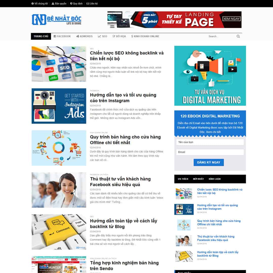 Mẫu website tin tức 06
