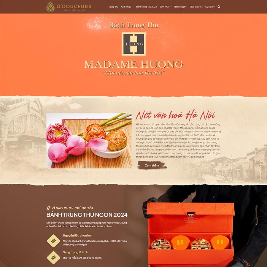 Mẫu website bán bánh trung thu
