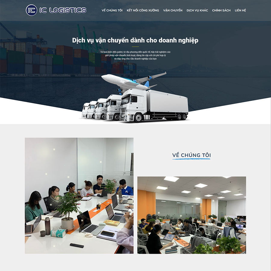 Mẫu website công ty vận chuyển 03