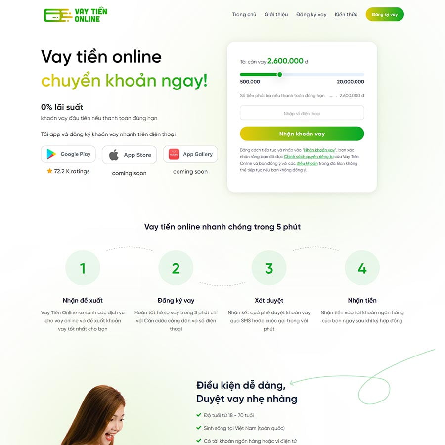 Mẫu website dịch vụ vay tiền 03
