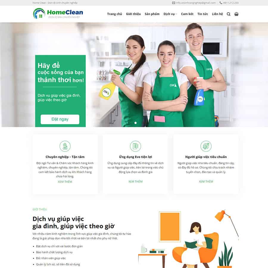 Mẫu website dịch vụ vệ sinh, dọn dẹp nhà cửa 03