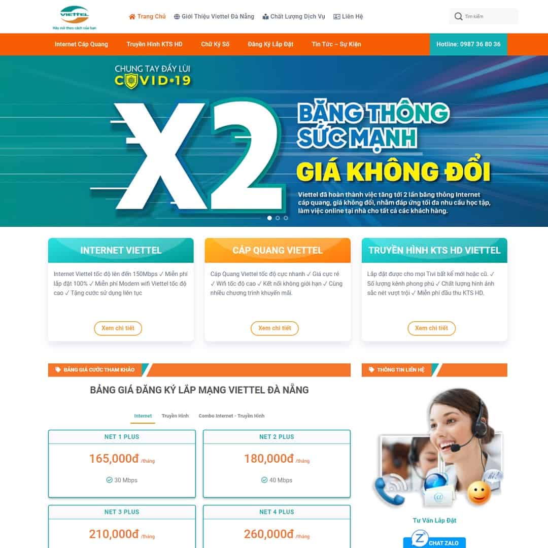 Mẫu website dịch vụ lắp mạng internet 02