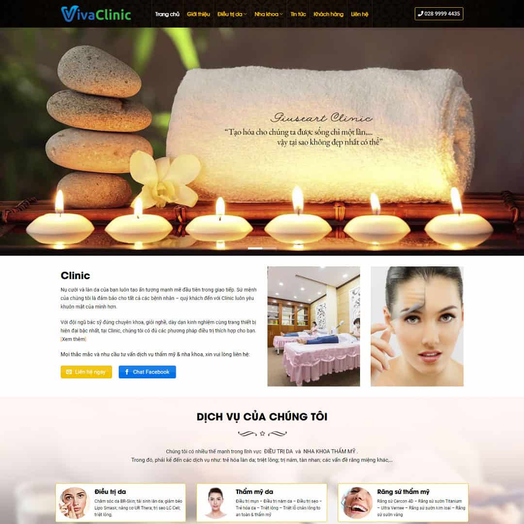 Mẫu website nha khoa, thẩm mỹ viện 02