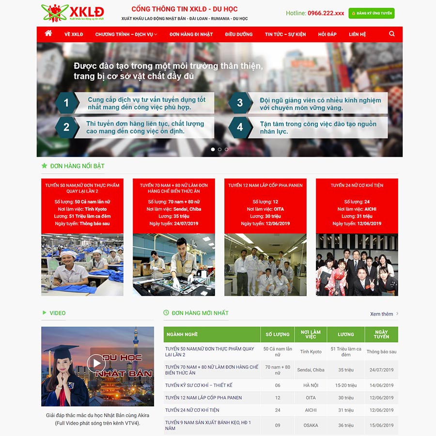Mẫu website xuất khẩu lao động 10