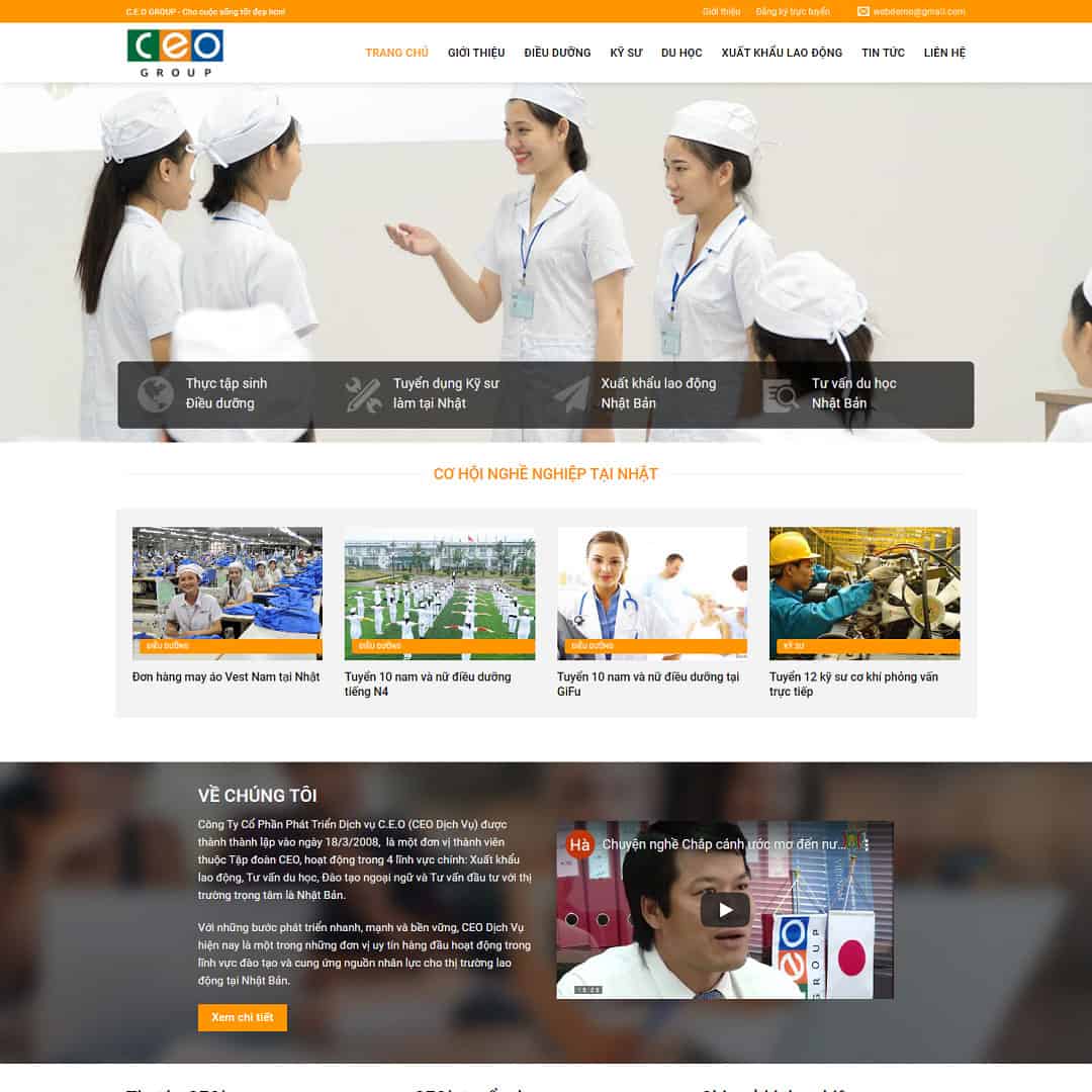 Mẫu website công ty xuất khẩu lao động 03