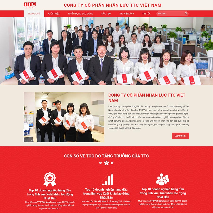 Mẫu website xuất khẩu lao động 08